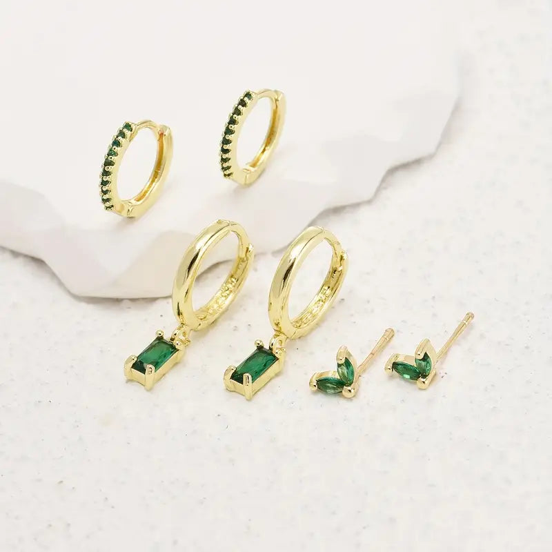 Set de pendientes Fiorenza Viridelle | Oro