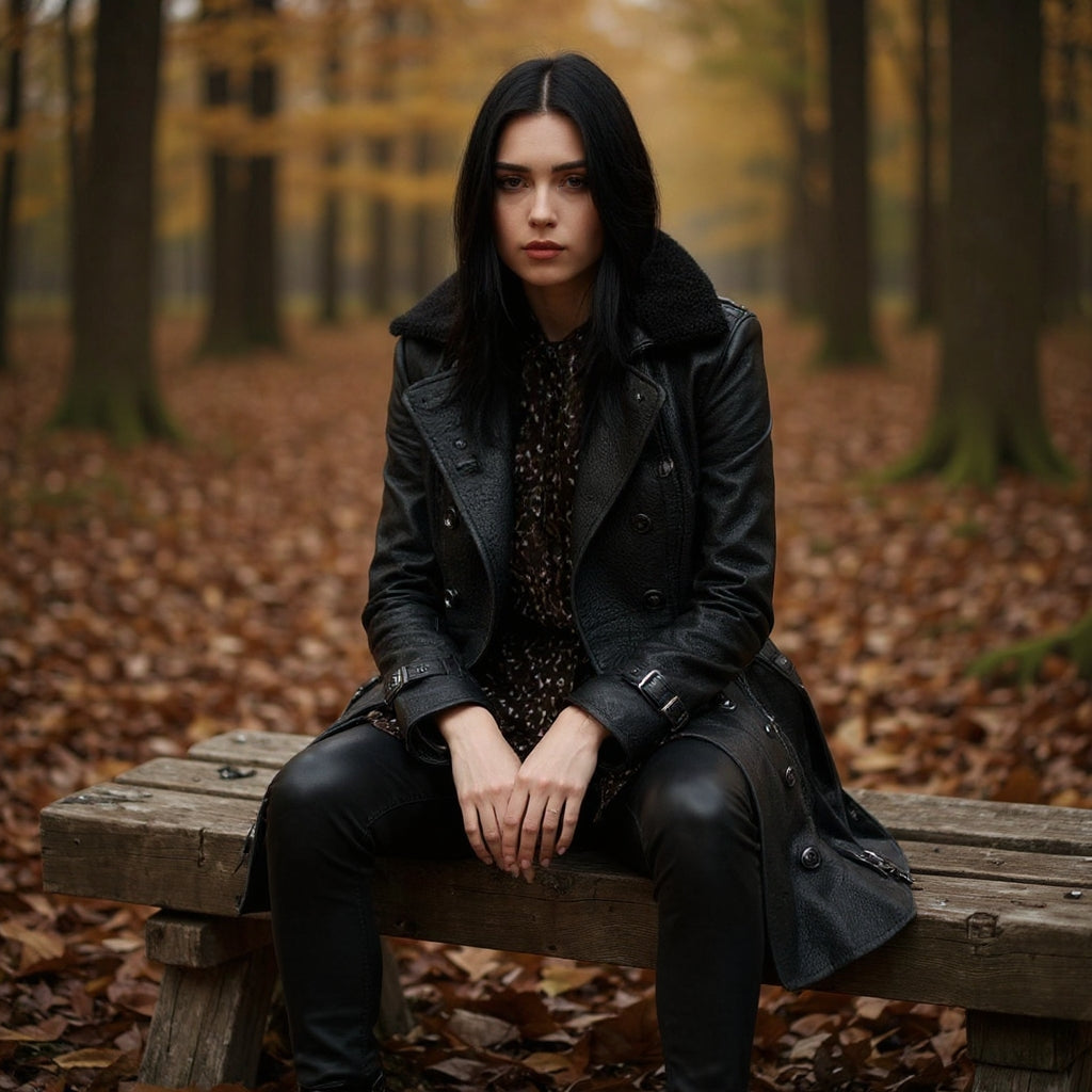 Dolores™ | Abrigo 3/4 Elegante de Cuero