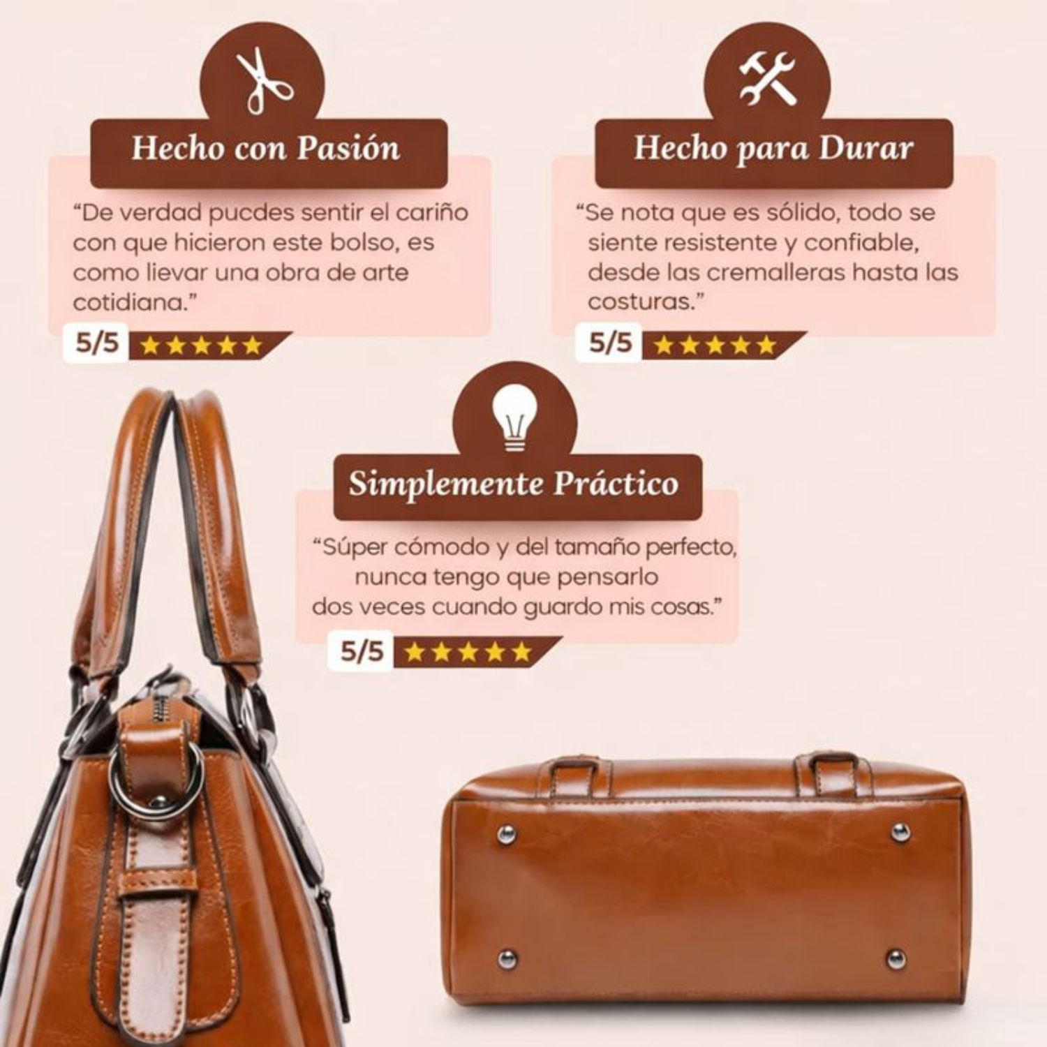 Camille™ | Bolso De Hombro Brillante