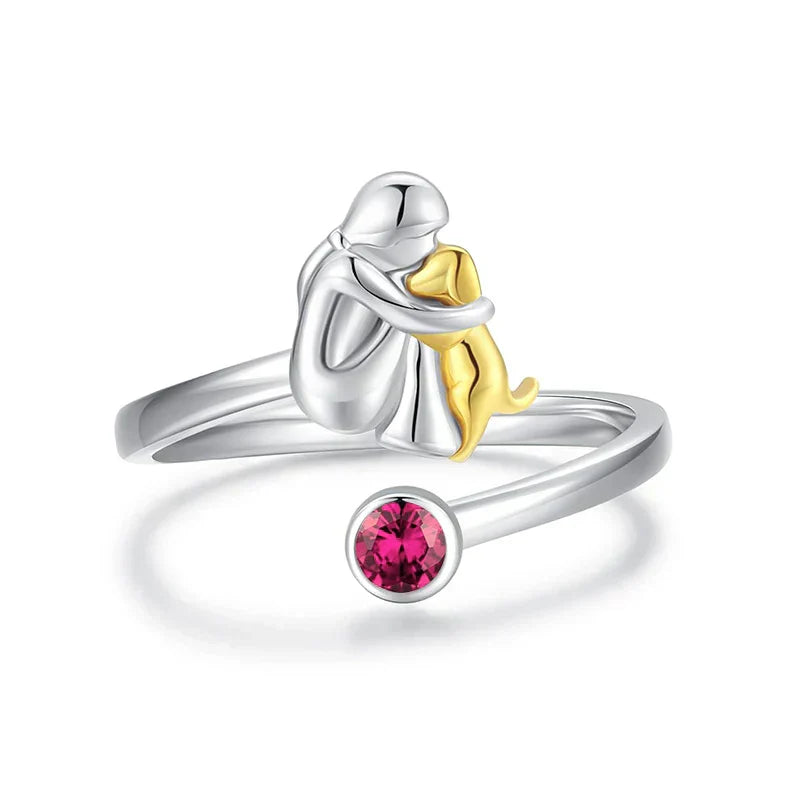 Rose™ | Anillo con Ícono de Perro