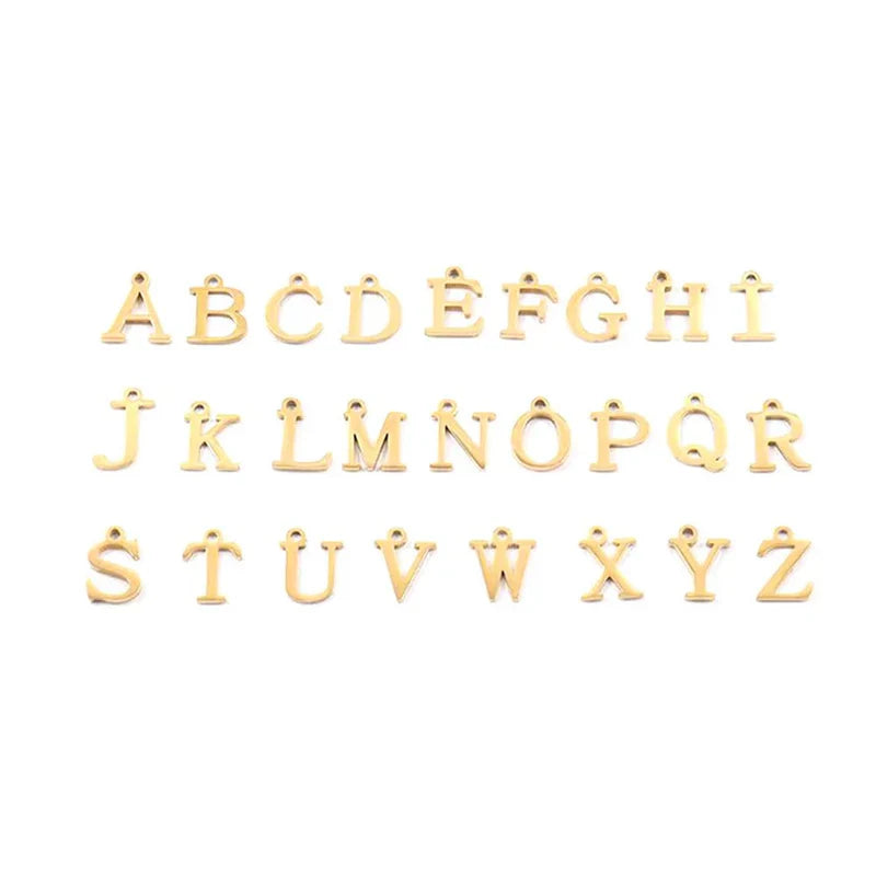 Paperclip Chain Initial & Circle Lock Necklace | Gold