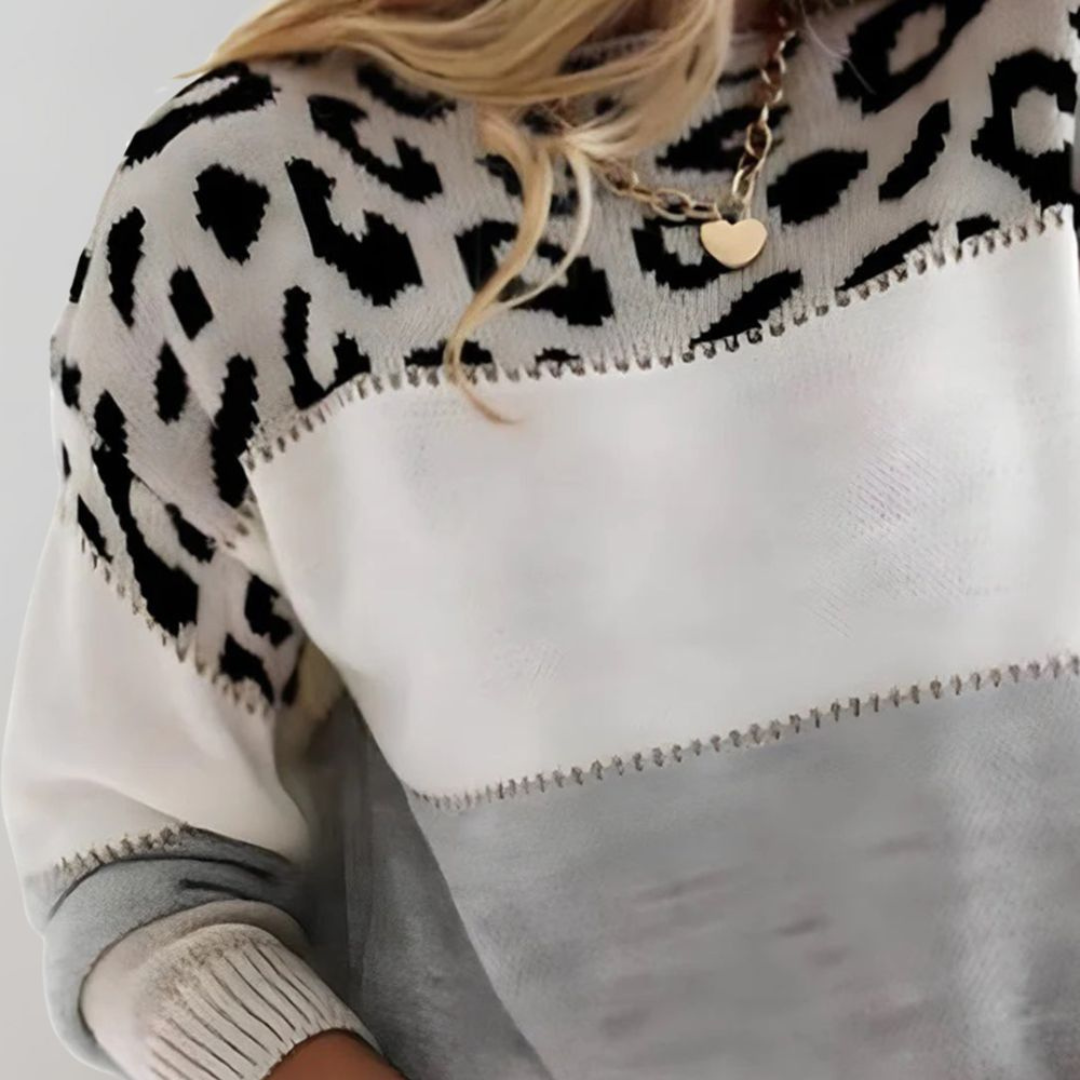 Yolanda™ | Elegant leopard print jumper