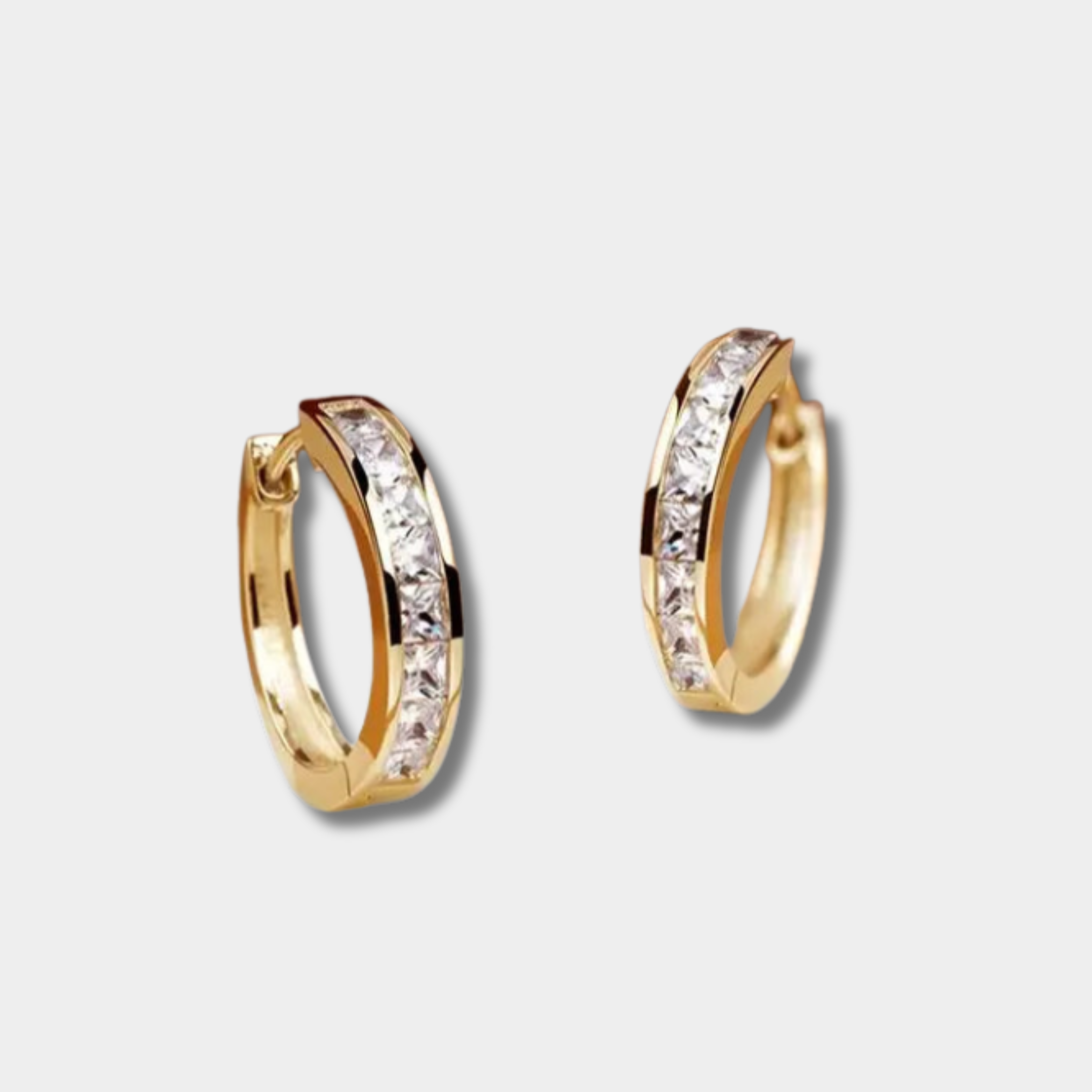 Pavlína - Pendientes elegantes dorados y cristal