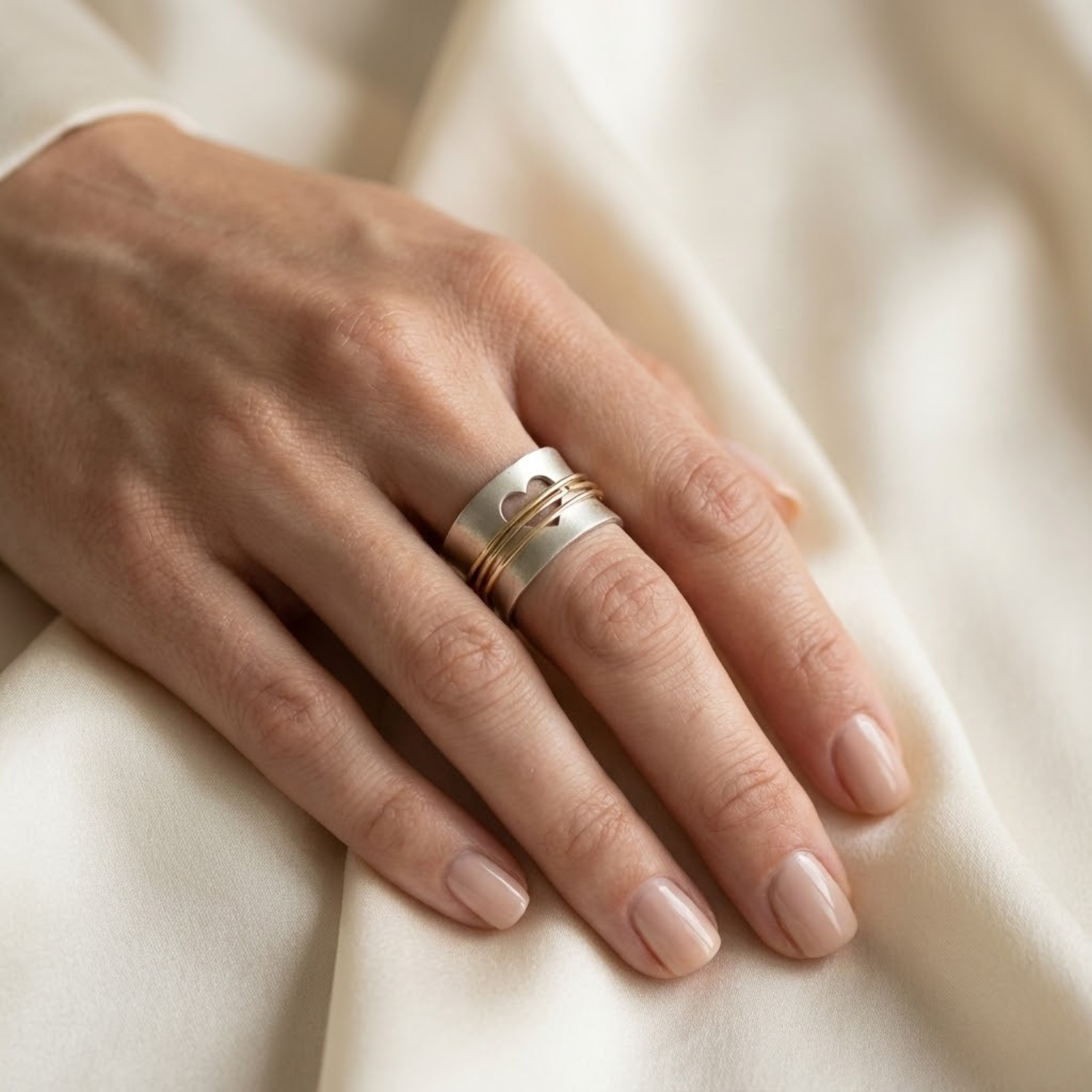 Anillo clásico de amor atemporal