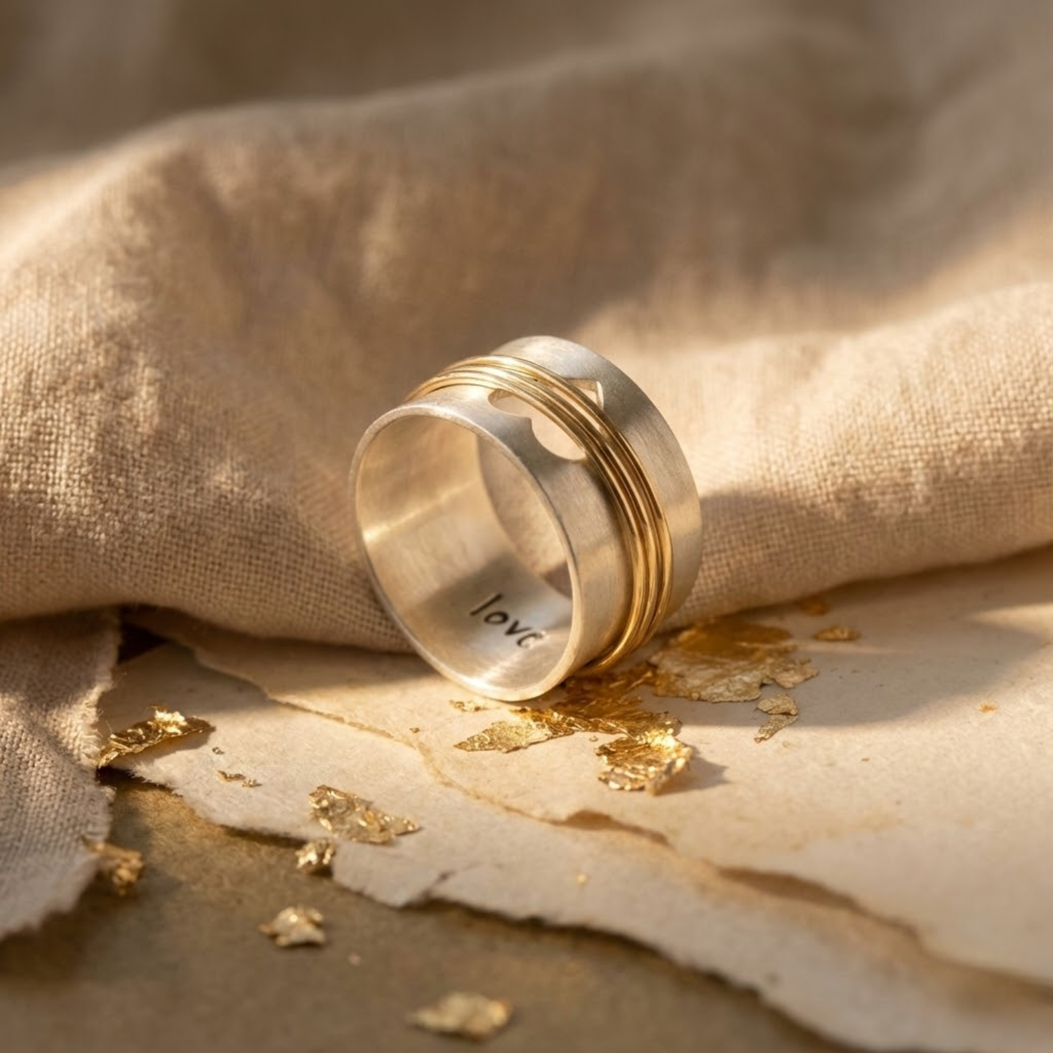 Anillo clásico de amor atemporal