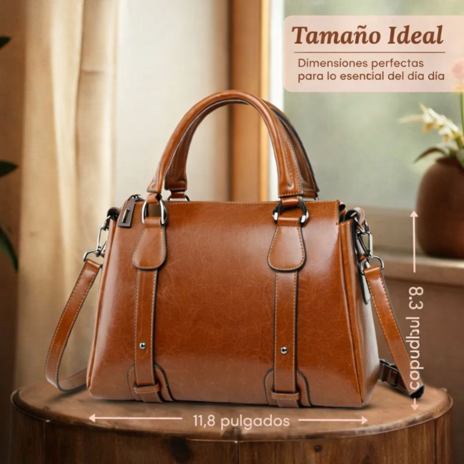 Camille™ | Bolso De Hombro Brillante