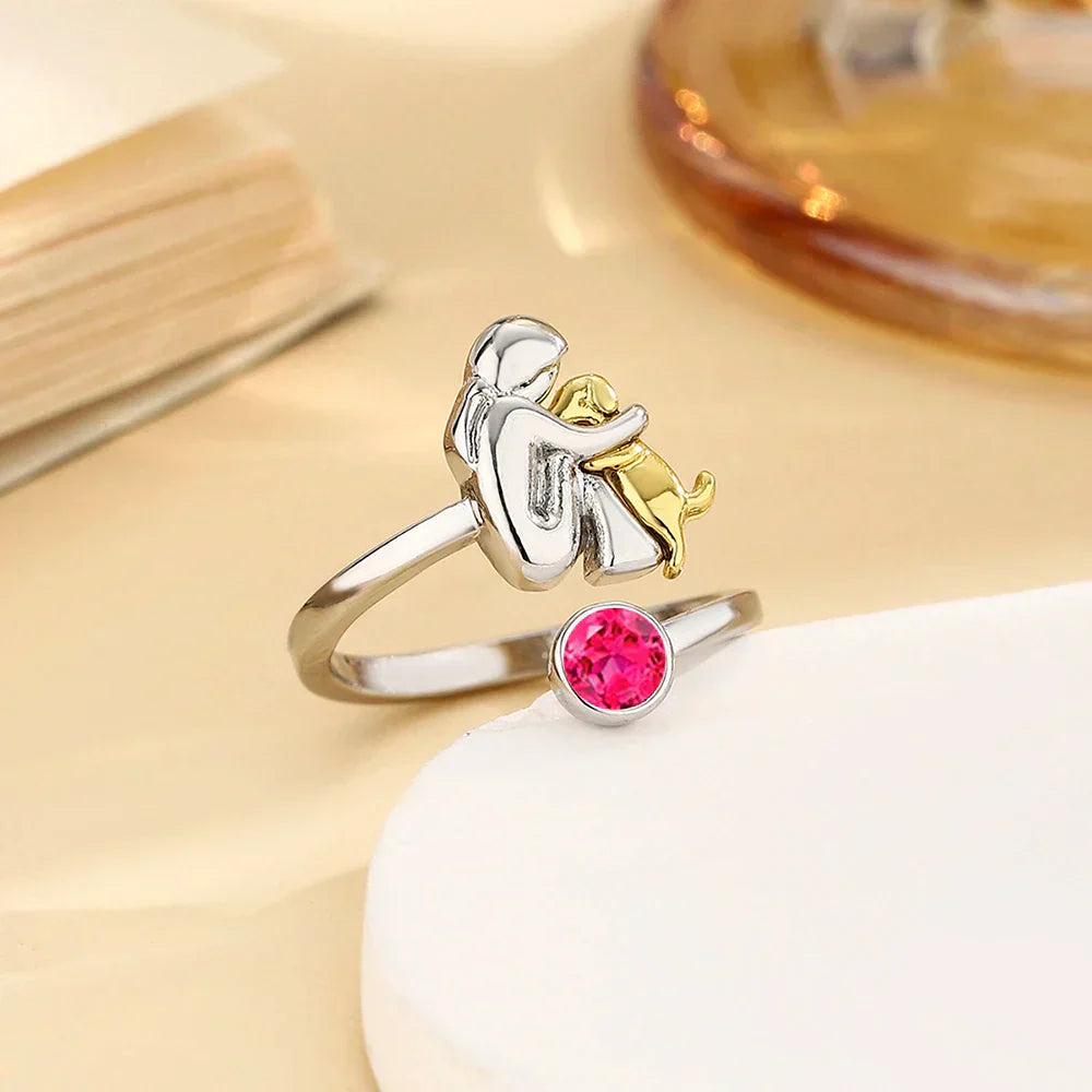 Rose™ | Anillo con Ícono de Perro