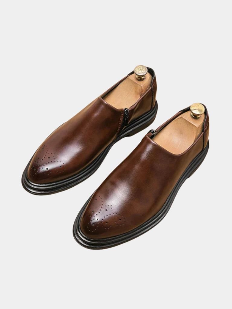 Zacarías | Mocasines de Piel Marrón Prestige