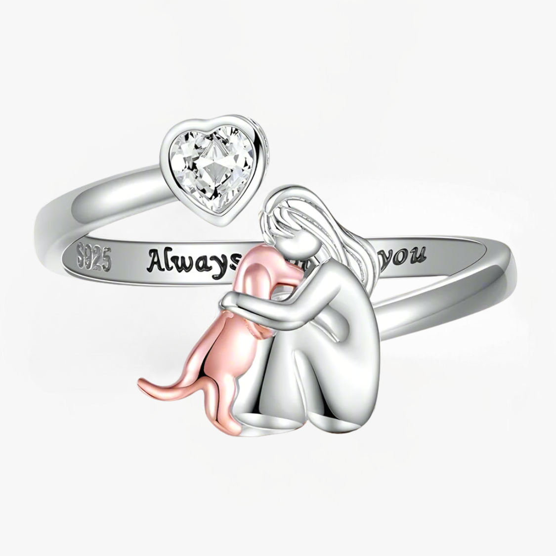 Anne™ | Anillo con Icono de Perro (Rosa)